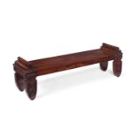 A WILLIAM IV MAHOGANY AND CARVED HALL BENCH, IN THE MANNER OF MARSH & TATHAM, CIRCA 1835