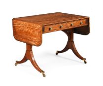 Y A GEORGE III SATINWOOD AND AMARANTH CROSSBANDED SOFA TABLE, ATTRIBUTED TO GILLOWS, CIRCA 1800