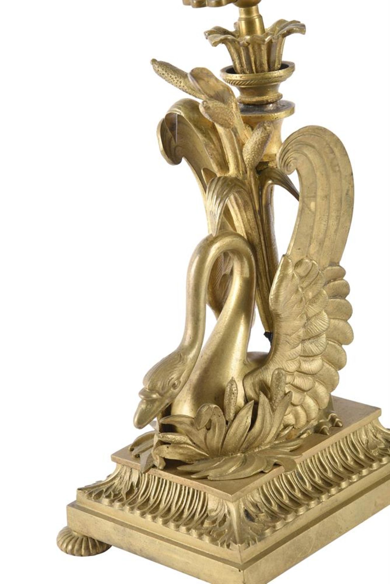 A BRONZE AND GILT BRONZE TABLE LAMP, PROBABLY FRENCH, MID 19TH CENTURY - Bild 6 aus 6