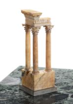 A GRAND TOUR STYLE MODEL OF THE TEMPLE OF VESPASIAN AND TITUS, ITALIAN, LATE 19TH CENTURY