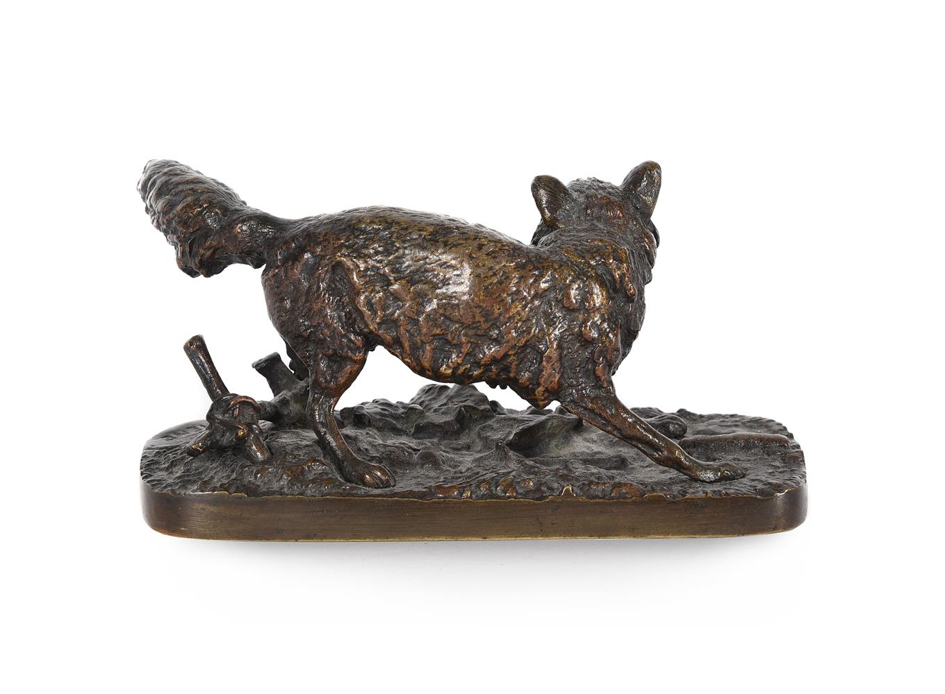 AFTER PIERRE-JULES MÊNE (1810-1879), AN ANIMALIER BRONZE OF A VIXEN FOX, FRENCH, LATE 19TH CENTURY - Image 2 of 4