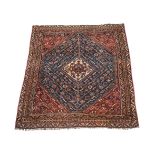 AN ANTIQUE QASHQAI RUG, LATE 19TH OR EARLY 20TH CENTURY, approximately 186 x 133cm