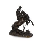 PIERRE-JULES MÊNE (1810-1879), A RARE BRONZE FIGURE OF REYNARD/LOUP ET CHEVAL, FRENCH, LATE 19TH CEN