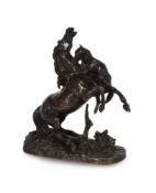 PIERRE-JULES MÊNE (1810-1879), A RARE BRONZE FIGURE OF REYNARD/LOUP ET CHEVAL, FRENCH, LATE 19TH CEN