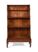 AN UNUSUAL SOLID MAPLE WATERFALL BOOKCASE, SECOND QUARTER 19TH CENTURY
