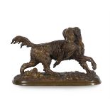 CHRISTOPHER FRATIN (1801-1864), AN ANIMALIER BRONZE OF A GAME DOG AND PHEASANT