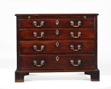 A GEORGE II MAHOGANY CHEST OF DRAWERS, IN THE MANNER OF THOMAS CHIPPENDALE, CIRCA 1755