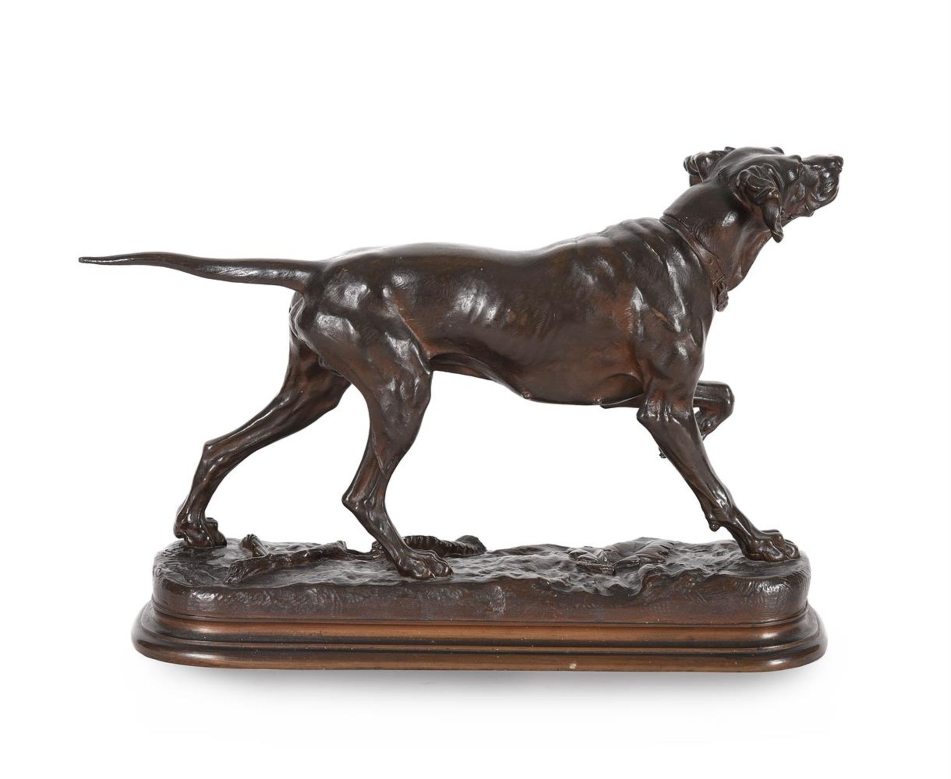 JULES MOIGNIEZ (1835-1894), AN ANIMALIER BRONZE OF A HUNTING DOG, FRENCH, LATE 19TH CENTURY - Bild 2 aus 4