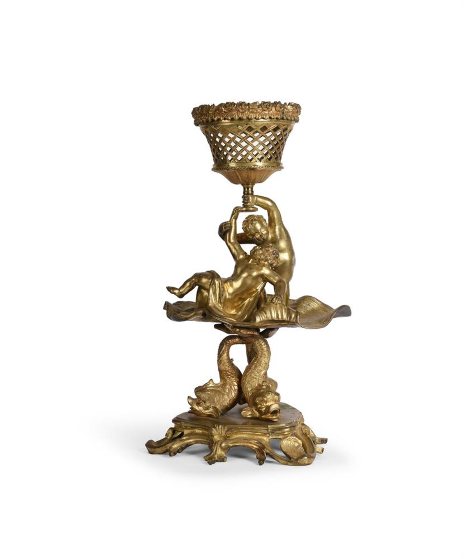 A GEORGE IV GILT METAL TABLE CENTREPIECE, BY T.B. WHITFIELD, CIRCA 1825