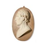 A PLASTER RELIEF OF A GENTLEMAN IN PROFILE, ENGLISH, LATE 18TH OR EARLY 19TH CENTURY