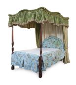 A MAHOGANY FOUR POST BED, IN GEORGE III STYLE, 20TH CENTURY