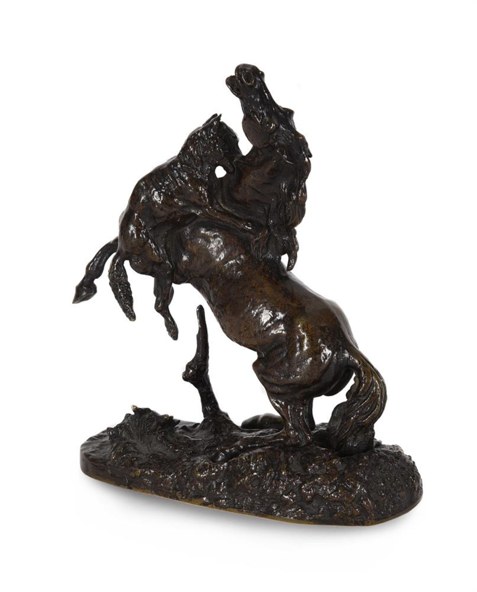 PIERRE-JULES MÊNE (1810-1879), A RARE BRONZE FIGURE OF REYNARD/LOUP ET CHEVAL, FRENCH, LATE 19TH CEN - Image 2 of 4