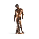 AFTER THE ANTIQUE, AN ITALIAN BRONZE FIGURE OF NARCISSUS, BY A RÖHRICH, 19TH CENTURY