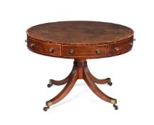 A GEORGE III MAHOGANY 'DRUM' LIBRARY TABLE, CIRCA 1810