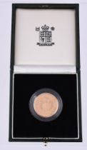 ELIZABETH II, GOLD PROOF TWO-POUNDS 1995, 50TH ANNIVERSARY OF THE UNITED NATIONS