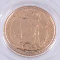 ELIZABETH II, BRITANNIA 1/4-OUNCE FINE GOLD PROOF TWENTY-FIVE-POUNDS 1987