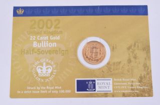 ELIZABETH II, HALF-SOVEREIGN 2002, GOLDEN JUBILEE