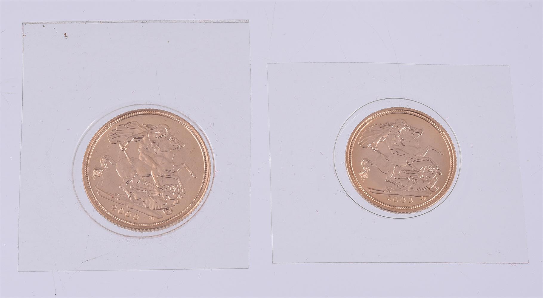 ELIZABETH II, SOVEREIGN 2000, HALF-SOVEREIGN 2000 (S SC4, SB4)