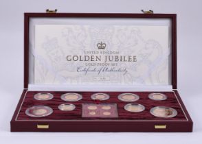 ELIZABETH II, GOLDEN JUBILEE 2002, A MAGNIFICENT GOLD PROOF SET