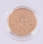 ELIZABETH II, GOLD PROOF DOUBLE-SOVEREIGN 1989, 500TH ANNIVERSARY OF THE GOLD SOVEREIGN