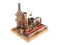 A LIVE STEAM PLANT COMPRISING OF A STUART TURNER 'VICTORIA' HORIZONTAL LIVE STEAM MILL ENGINE