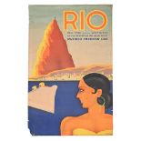 AN ART DECO TRAVEL POSTER 'RIO'