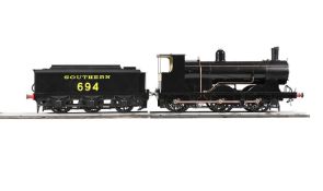A 7 1/4 inch gauge model of a Southern Railway 0-6-0 tender locomotive No 694