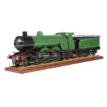 A 3 1/2 INCH GAUGE MODEL OF A LBSC MAISIE 4-4-2 GNR ATLANTIC TENDER LOCOMOTIVE NO 251