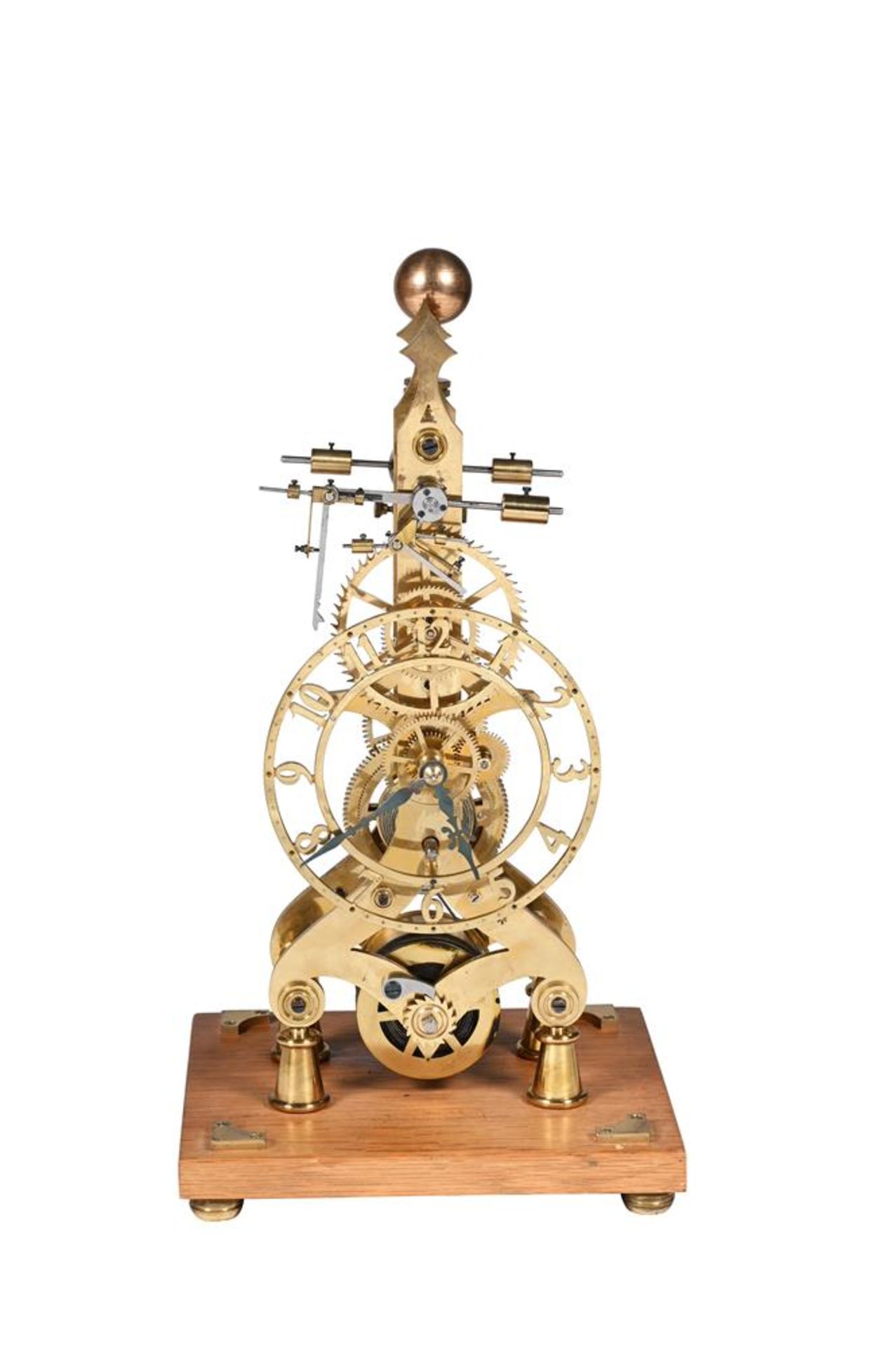 AN EXHIBITION STANDARD MODEL OF A MODEL ENGINEER BUILT 'GRASS-HOPPER' ESCAPEMENT SKELETON CLOCK