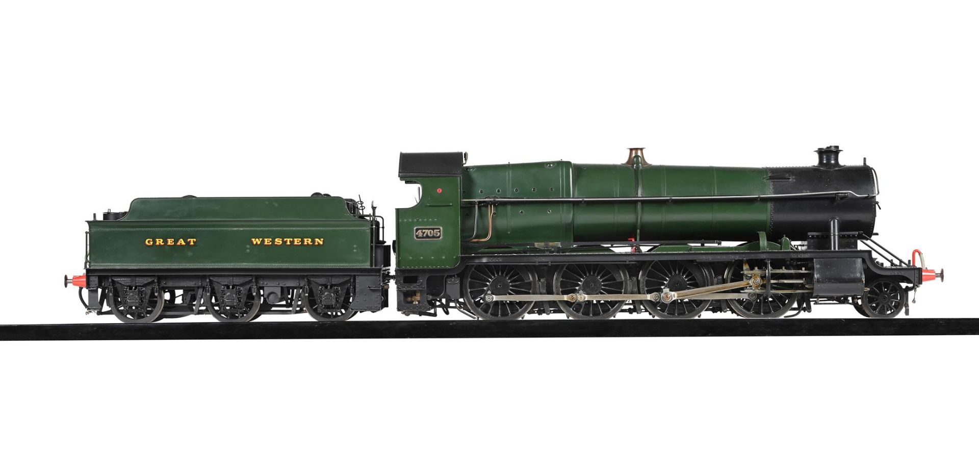 AN EXHIBITION STANDARD 3 1/2 INCH GWR MODEL OF A 2-8-0 GOODS TENDER LOCOMOTIVE NO 4705