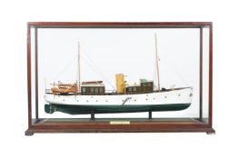 A SHIP BUILDERS MODEL OF 'MARTINETTA' A STEAM YACHT BUILT BY JOHN I. THORNYCROFT IN 1929
