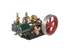 A WELL-ENGINEERED MODEL OF A STUART TURNER NO 9 LIVE STEAM HORIZONTAL MILL ENGINE