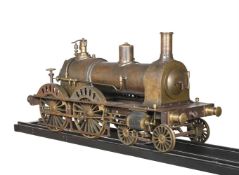 A LARGE MUSEUM STANDARD MODEL OF AN 8 3⁄4 INCH GAUGE 4-4-0 LIVE STEAM COAL FIRED LOCOMOTIVE