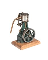 A MODEL OF A STUART TURNER 10V VERTICAL STEAM ENGINE