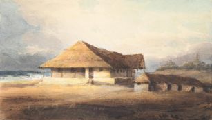ATTRIBUTED TO CONRAD MARTENS (BRITISH 1801-1878), A SOUTH AFRICAN HOUSE