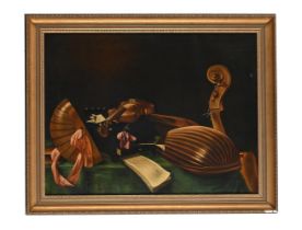 AFTER EVARISTO BASCHENIS, STILL LIFE WITH MUSICAL INSTRUMENTS