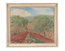 CONTINENTAL SCHOOL (20TH CENTURY), LANDSCAPE WITH OLIVE GROVE