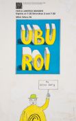 David Hockney (b.1937) after. Ubu Roi, Poster for The Royal Court Theatre