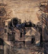 λ Alan Reynolds (1926-2014) The Village; Sketches of an Interior verso