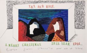 λ David Hockney (b.1937) Try and Have A Merry Christmas This Year