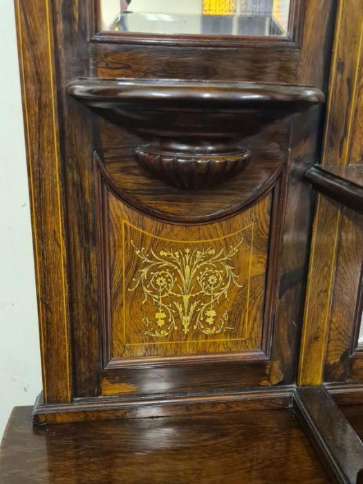 Victorian rosewood mirror back sideboard - Image 2 of 9