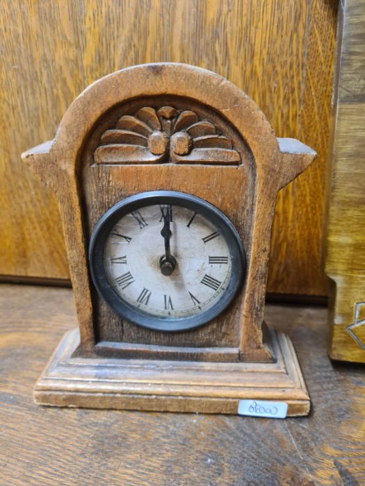 The Wilson Forcast barometer mounted on a walnut backing, British made, reg. no. 710284 and a - Image 3 of 4