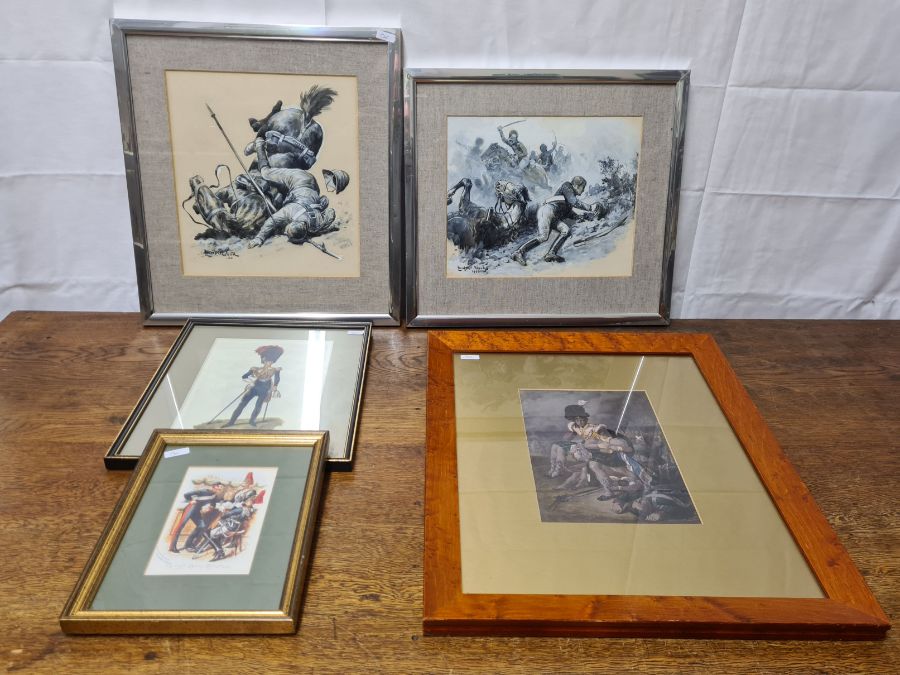 2 x Lawson Wood Battle of Waterloo framed prints - Image 3 of 4