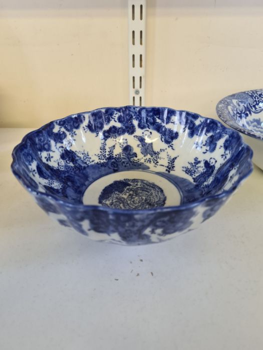 Large 26cm Masons Chartreuse bowl, Spode Italia bowl and an oriental blue/white bowl. - Image 5 of 6