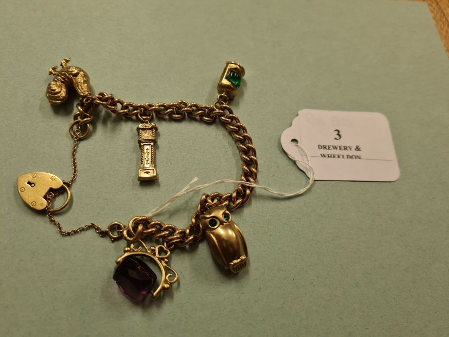 9ct gold charm bracelet