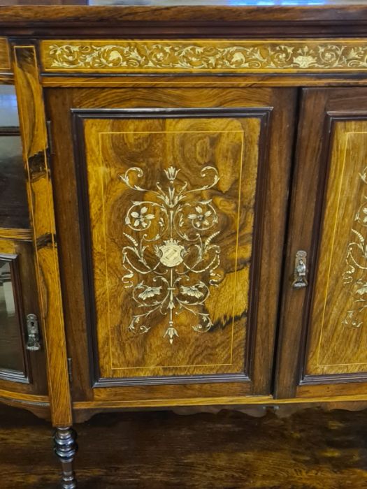 Victorian rosewood mirror back sideboard - Image 8 of 9