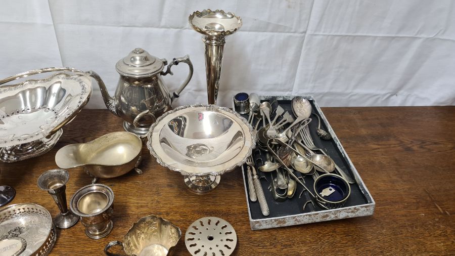 Assorted EPNS plated wares and a small silver specimen vase - Image 3 of 4