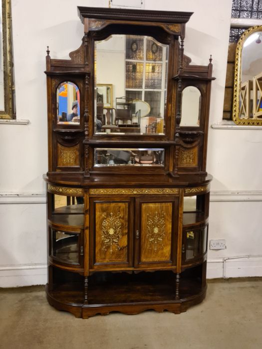 Victorian rosewood mirror back sideboard