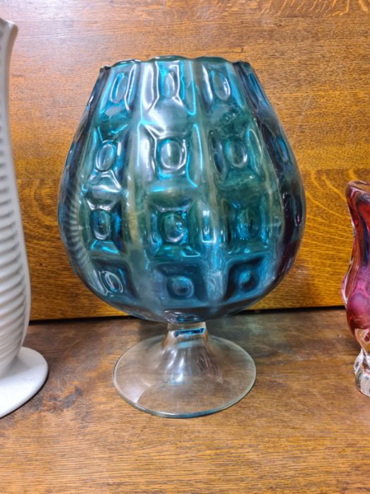 Large 1970's brandy bowl vase, Murano vase, Beswick pottery vase, etc. - Image 2 of 4