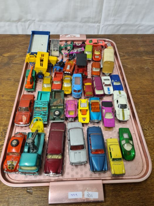 Tray lot of assorted die cast toys, various makers